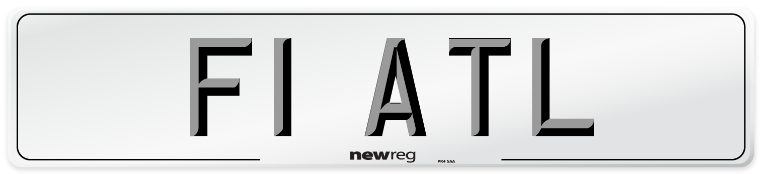 F1 ATL Number Plate from New Reg